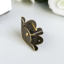 Уголок металл «Треугольник», набор 10 шт. и гвозди, бронза, 1.8×1.8 см