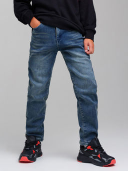 32411325 Брюки джинсовые утепленные флисом для мальчиков