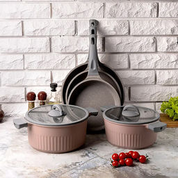 Stella Кастрюля с тефлоновым покрытием 5,2л, д25,5см, h14,5см, s0,32см, дно д20см, s0,4см, литая, стеклянная жаропрочная крышка, капучино (cappuccino) (Россия) - Домашняя мода фото 9