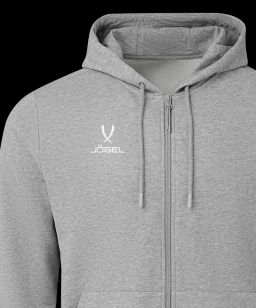 Флисовое худи на молнии JOGEL ESSENTIAL Cotton Fleece FZ Hoodie, серый меланж, детский фото 4