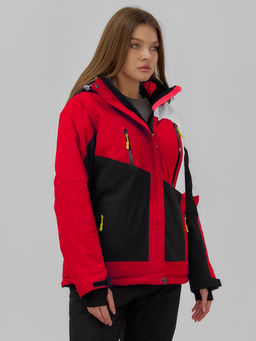 Горнолыжный костюм женский зимний красного цвета 07081Kr - Chunmai фото 5