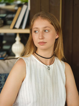 Цена за 2 шт. Чокер «Двойной», с нитью, сердечко, бело-чёрный в серебре, L=32 см + удлинитель 6 см