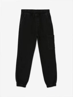 Rahat Kal?p Beli Lastikli Erkek ?ocuk Jean Jogger Pantolon