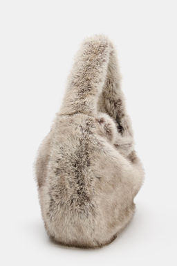 MAXI FAUX FUR BUCKET BAG - Zara фото 6