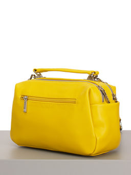 LACCOMA сумка Кристи-Ф826-желтый эко кожа хлопок фото 4