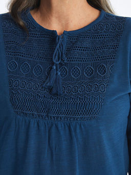 Ba?lamal? Yaka Nak??l? Kad?n Bluz