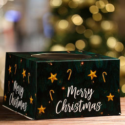 Кондитерская упаковка с окном Merry Christmas, 30 х 30 х 19 см