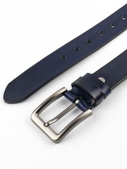 Мужской кожаный ремень Dierhoff ДРК 3056/2-40 Синий - Sergio valentini фото 9