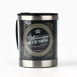 Термокружка Настоящий мужчина: 400 мл, сохраняет тепло 2 ч