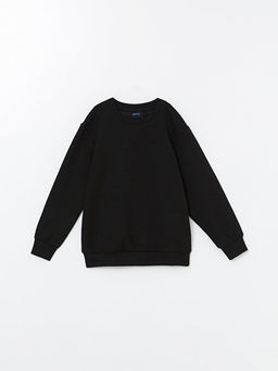 Bisiklet Yaka Basic Uzun Kollu Erkek ?ocuk Sweatshirt