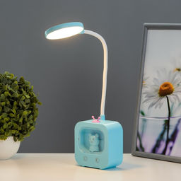 Лампа настольная RISALUX «Мишка», светодиодная, 5 Вт, USB, АКБ, МИКС, 5×10×43 см
