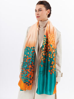 Большой, мягкий, тонкий и очень нежный двусторонний палантин с рисунком - Tantino фото 21