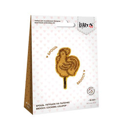 Klart набор для вышивания 10-021 Брошь. Петушок на палочке 4.5 х 7.5 см