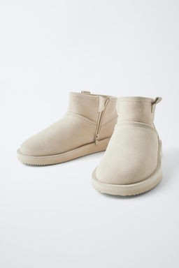 LINED LEATHER ANKLE BOOTS - Zara фото 3