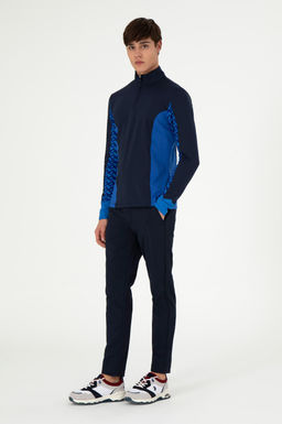 Мужские темно-синие брюки из плотной ткани Неожиданная скидка в корзине