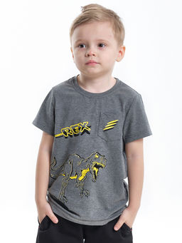 Футболка с принтом UD 4672 графит меланж - Mini maxi фото 3