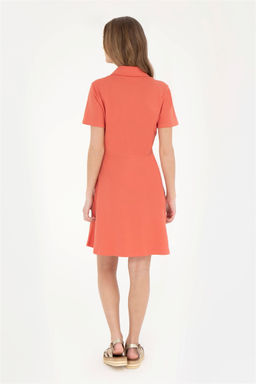 Женское пудровое трикотажное платье - U.s. polo assn фото 5