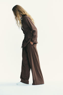 DOUBLE PLEAT TROUSERS WITH FLAPS
