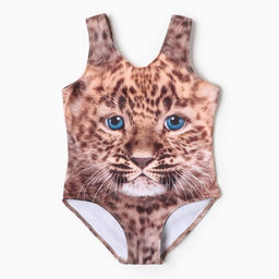 Купальник для девочки слитный KAFTAN «Леопард», коричневый, рост 98 см