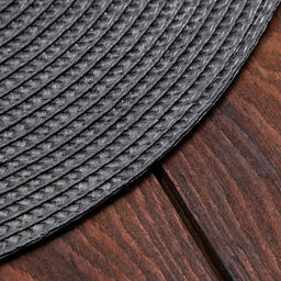 Салфетка сервировочная Доляна Классика, цв.темно-серый, d 38 см  фото 2