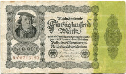 Банкнота 50000 марок 1922 года Германия