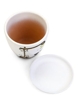 Горшок для цветов Вечер, 1 л, d=15 см, h=13 см, с поддоном, керамика, белый - Simaland фото 4