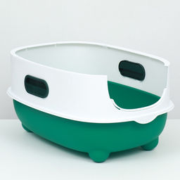 Туалет закрытый, 39×56×40 с, с УФ-лампой для уничтожения запаха, пластик, зелёный