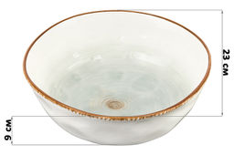 Салатник 2,2 л 23*23*9 см Кантри голубой, фарфор - Elan gallery фото 2