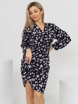 Платье женское, цвет синий белый