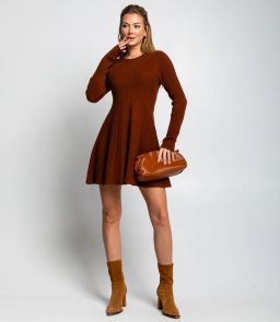 Платье #КТ04222, коричневый