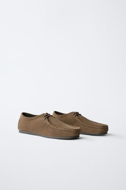 TOPSTITCHED LEATHER SHOES - Zara фото 2