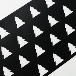 Цена за 5 шт. Трафарет для торта новогодний Елочки, 32?10 см