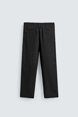 REGULAR FIT TROUSERS WITH IRREGULAR TEXTURE - Zara фото 8