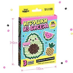 Набор для бисероплетения Игрушки из бисера. Фрукты, 3 фигурки - Эврики фото 7