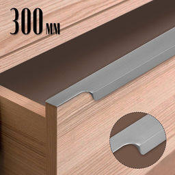 Ручка профильная мебельная торцевая CAPPIO RP100GR, L=300 мм, серая, 4 шт.