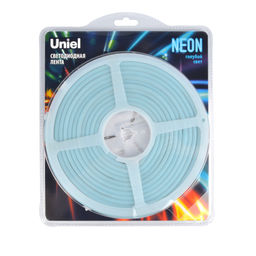 ULS-N01-2835-120LED/m-6mm-IP67-DC12V-9W/m-5M-LIGHTBLUE Гибкая светодиодная лента NEON. Катушка 5м. в блистере. Голубой свет. ТМ Uniel