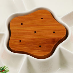 Менажница керамическая новогодняя «Уютных и теплых вечеров», 24 см, белая