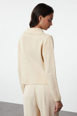 Tas Yumusak Dokulu Brons Detayl? Triko Kazak TWOAW25KZ00246 - Trendyolmilla фото 5