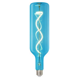 LED-SF21-5W/SOHO/E27/CW BLUE GLS77BL Лампа светодиодная SOHO. Синяя колба. Спиральный филамент. Картон. ТМ Uniel