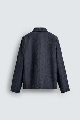 SOBRECAMISA DENIM RELAXED FIT / Azul / ?ndigo - Zara фото 8