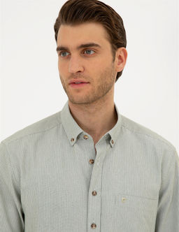 Haki Regular Fit Uzun Kollu G_mlek - Pierre cardin фото 2