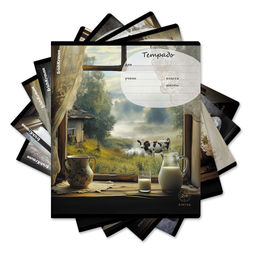 АКЦИЯ Цена за 10 шт. Тетрадь школьная ученическая ErichKrause Countryside, 24 листа, клетка (в плёнке по 10 шт.)_MIX-PACK