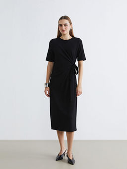 Bisiklet Yaka Ba?lamal? Elbise