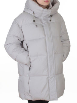 8888 LT. GRAY Куртка зимняя женская оверсайз (200 гр. холлофайбер)