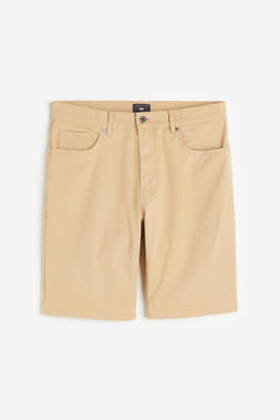 Pantalon corto en sarga de algodon Slim Fit