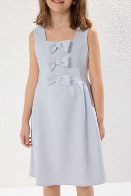 Pembe Kurdele Detayl? Mini Me Anne-K?z Bayraml?k Dokuma Elbise TKDSS25EL00046 - Trendyolmilla фото 12