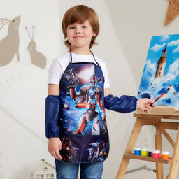 Фартук с нарукавниками детский Этель Робот, 49 х 39 см  фото 2
