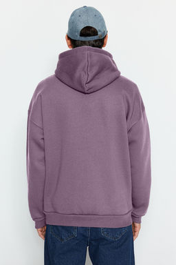 TRENDYOL MAN Turuncu %100 Pamuk Kapusonlu / Genis Kesim Kolej Bask?l? Ici Polarl? Sweatshirt TMNAW24SW00063 - Trendyolmilla фото 26