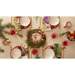 Скатерть новогодняя «Этель» Noble Christmas, 150×220 +/-3 см с ГМВО, 100% хлопок, саржа 190 г/м²