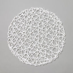 Салфетка сервировочная «Доляна. Трава», цвет молочный, d=38 см